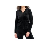 Juicy Couture Women's Hallow Bling Velour Track Jacket, Black, S