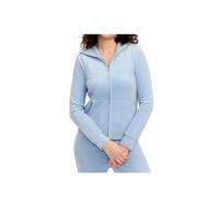 Juicy Couture Women's Hallow Bling Velour Track Jacket, Light Blue, S