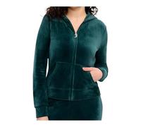 Juicy Couture Women's Hallow Bling Velour Track Jacket, Turquoise, M