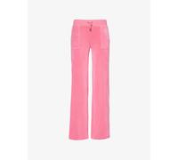 Juicy Couture Womens Hot Pink Del Ray Straight-leg Velour Trousers M
