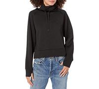 Juicy Couture Women's Jacquard Quilted Crop Pullover Shirt, Juicy Black Leopard, M