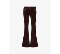 Juicy Couture Womens Juicy Couture Flared Velour Stretch-Denim Jeans Java 25