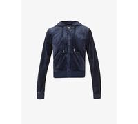 Juicy Couture Womens Juicy Couture Regular-Fit Logo-Embroidered Velour Hoody Night Sky L