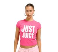 Juicy Couture Women's Just Juicy Cap Sleeve Figubetontes Print T Shirt Top Oberteil Versch. Farben, Raspberry Sorbet, L