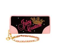 Juicy Couture Women's Large Zip Around Wallet (Liquorice/Hot Pink)