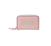Juicy Couture Women's Medium Double Zip-Around Wallet, String of Pearls Velour Pink Diamond, One Size, Modern