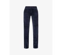 Juicy Couture Womens Night Sky Logo-embroidered Straight-leg High-rise Velour Trousers Xs