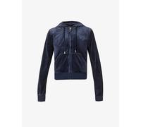 Juicy Couture Womens Night Sky Regular-fit Logo-embroidered Velour Hoody L