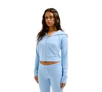 Juicy Couture Women's Oola Hoodie Kapuzensweatjacke, Jersey Sweatjacke mit Kapuze und Reißverschluss in Verschiedenen Farben Hooded Sweatshirt, PowderBlue, XS