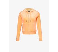 Juicy Couture Womens Papaya Robertson Logo-embellished Srtetch-velour Hoody Xs