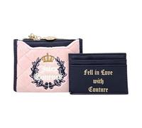 Juicy Couture Women's Simply Perfect Bifold with Pullout Card, Stylish & Spacious Purse, Royal Couture Pink Clay/Chocolate, One Size, Compact
