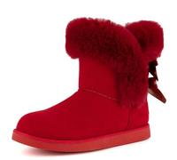 Juicy Couture Women's Slip On Winter Boots Warm Winter Booties, King2 Red Micro, 5 UK
