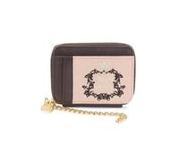 Juicy Couture Women's Square Zip Around Wallet with Wrist Strap, Tied With a Bow Violet Tulle, 1x4x3 inches, Contemporary