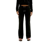 Juicy Couture Women's Tina Track Pants Samtige Sweathose Trainingshose mit Kordelzug Jogger für Sport Freizeit Fitness in Versch. Farben Casual, Black, XS