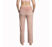 Juicy Couture Women's Velvet Fleece Lounge Pajama Pant with Rhinestones, Coco Kiss, S
