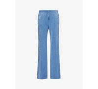 Juicy Couture Womens Washed Blue Denim Tina Rhinestone-embellished Velour Jogging Bottoms Xs