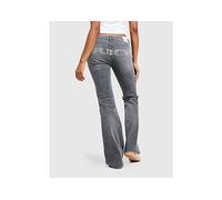 JUICY COUTURE Y2K Denim Flared Jeans - Grey - Womens 6