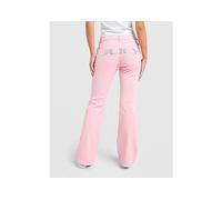 JUICY COUTURE Y2K Denim Flared Jeans - Pink - Womens 14