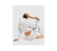 JUICY COUTURE Y2K Diamante Fleece Hoodie - Grey - Womens L