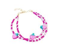 Juicy fruit charms Mood bracelet Fun Friendship Summer Vibes colorful bracelets Thin Beaded adjustable hawaiian beach bracelets for women, S, Acrylic, no gemstone