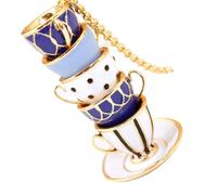 JUICY GRAPE Long Necklaces for Women, Elegant Teapot Teacup Sweater Pendant Necklace Chain
