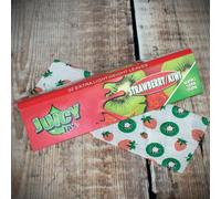 Juicy Jay King Size Slim Rolling Papers - Assorted Fruit Flavours - Premium Flavoured Rolling Papers (Strawberry Kiwi)