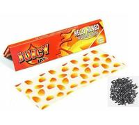 Juicy Jays King Size Slim Fruity Flavoured Rolling Papers Mix NICOTINE FREE (5 X MELOMANGO + 2 SINGLE KSP FLINTS)