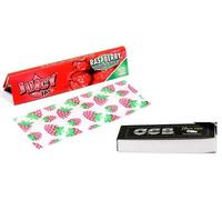 Juicy Jays King Size Slim Fruity Flavoured Rolling Papers Mix NICOTINE FREE (5 X RASPBERRY)