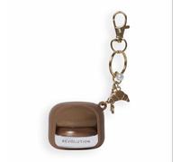 Juicy Peptide Pudding Lip Mask - Hydrating Lip Treatment Balm with Peptides - Glossy, Nourishing & Travel-Friendly Keychain Design (Butterscotch Brown)