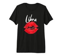 Juicy Red Lips Libra Zodiac Sign Gift Premium T-Shirt