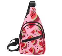 Juicy red Watermelon (2) Sling Backpack Bag