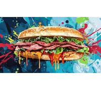 Juicy Sandwich Jigsaw Puzzle Suitable for All Groups of People Creative Fun Jigsaw Traditional Puzzles Perfect for Family Nights Game_1000pcs