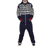 Juicy Trendz Men’s Unisex Printed & Plain Onesies, aztec print Jumpsuits for Adults - All-in-One Piece Pyjama, zip-up Hooded onesies for Men & Women