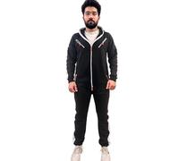 Juicy Trendz Men’s Unisex Printed & Plain Onesies, aztec print Jumpsuits for Adults - All-in-One Piece Pyjama, zip-up Hooded onesies for Men & Women