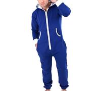 Juicy Trendz Men’s Unisex Printed & Plain Onesies, aztec print Jumpsuits for Adults - All-in-One Piece Pyjama, zip-up Hooded onesies for Men & Women