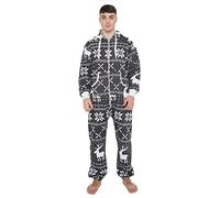 Juicy Trendz Mens Onesie Adult Jumpsuit - Warm Hooded Onesie for Men & Women - Cozy Nightwear and Loungewear - Comfortable Mens One-Piece Pyjamas, Ideal Sleepwear Suit