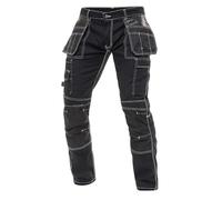 Juicy Trendz Mens Work Pants - Durable Work Utility & Safety Trousers for Men with Holster Pockets, Reinforced Cordura Knee Pads, Tactical Cargo Pants for Construction Black