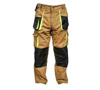 Juicy Trendz Men's Work Trousers- Durable, Safe, and Comfortable Pant for Construction & Gardening, Cargo Trouser with Knee Pads Pockets for Men, Khaki