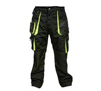 Juicy Trendz Men's Work Trousers- Durable, Safe, and Comfortable Pant for Construction & Gardening, Cargo Trouser with Knee Pads Pockets for Men, Black