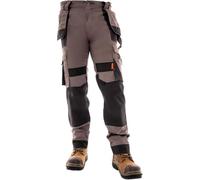 Juicy Trendz Mens Work Trousers - Work Pants with Multiple Tools Holder Pockets, Cargo Style Workwear for Construction and Gardening, Grey