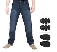 Juicy Trendz Motorcycle Jeans- Men’s Biker Pants with Knees & HIPS Safety Pads, Stylish and Protective Motorbike Pant for Bike Rider