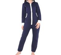 Juicy Trendz® Women's One-Piece Onesie with Hood - Blue - Large