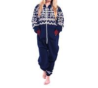 Juicy Trendz Womens Printed Onesie - Ladies Aztec Jumpsuit Unisex All-in-One Piece Sleepsuit for Cozy Nights, Relaxation, and Comfortable Womens Nightwear