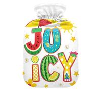 Juicy Watermelon Summer Hot-Water Bottle with Soft Cover, 2L Hot Compresses for The Body for Menstrual Cramps