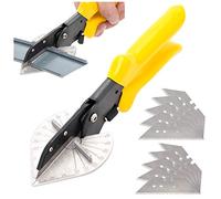 JuicyKick Mitre Shear, Modern Style, Rubberwood, Polished Finish, Ambidextrous, 45 to 120 Degree, 10 Spare Blades, Scissors for Plumbers, Electricians and Carpenters