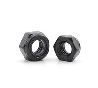 JUIDINTO 2-40pcs Metric Black Nylon Insert Lock Nuts M2 M2.5 M3 M4 M5 M6 M8 M10 M12 Stainless steel Hexagon Locknuts DIN985(M10 5pcs)