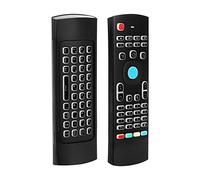 Juinrinet Air Mouse Keyboard Combo for Android TV Box with RGB Backlit MX3 | Combines 2.4G wireless keyboard, air mouse, and IR learning remote; supports Android TV Box, PC, and laptop with wake-on-key.