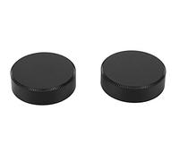 Juinrinet C-Mount Rear Lens Cap 2-Pack for CCTV Cameras, Metal Black Finish | Rugged metal C-mount rear lens caps shield lens mounts during storage and transport; 2-pack in black aluminum finish.