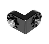 Juinrinet Camera Right Angle Mount Adapter for Tripod Monitor 1/4 & 3/8 | 90 Degree right-angle design at both ends allows offset mounting from either side, improving monitor and cage alignment.