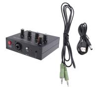 Juinrinet Mic Preamplifier 3-Band Equalizer for Condenser and Dynamic Mics | The mic preamplifier supports condenser and dynamic microphones, delivering clean, reliable gain for studio and live use.